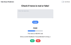 Fake News Detection System project preview